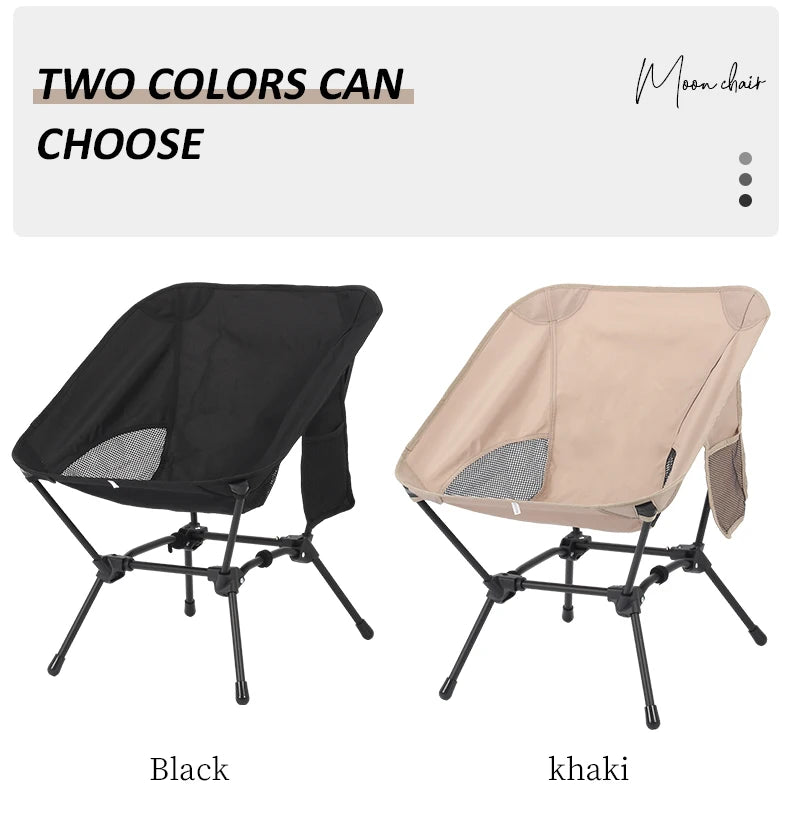 Square Structure Beach Fishing Stool, Convenient Four-Corner Camping Folding Chair, Lightweight Iron Tube Moon Chair
