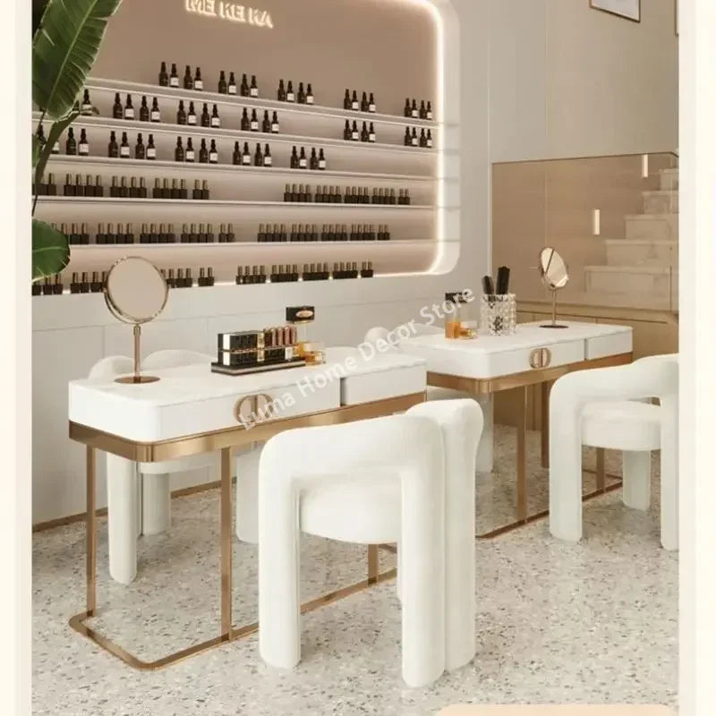 Richome Dressing Chair Makeup Flannel Stool Luxury Comfortable Chair for Dressing Table Livingroom Clothing Store Modern Design