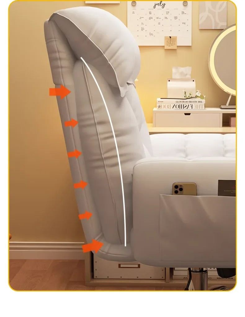 Comfortable Reclining Computer Chair, Sedentary Backrest, Sofa Chair, Bedroom, Study, Living Room, Office, Home