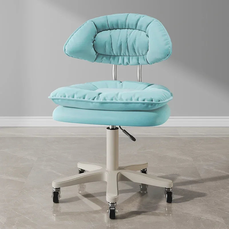 Nordic Luxury Salon Stool Special Lifting Rotating Backrest Bar Seat Large Hairdressing Manicurist Circle Chair