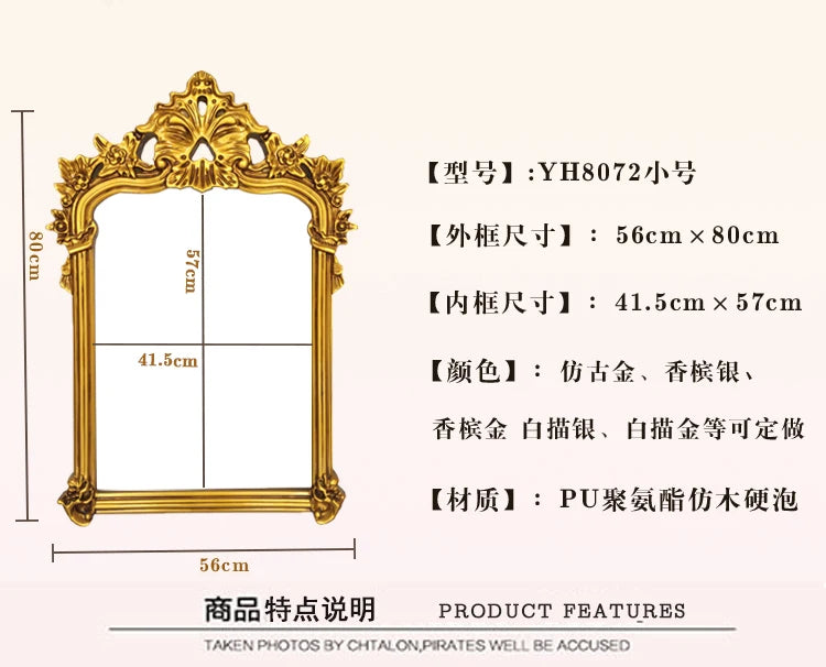 Large Wall Mirror Modern Home Ornaments Bathroom Living Room Mirrors Makeup Dressing Big Specchi Decorativi Home Decoration