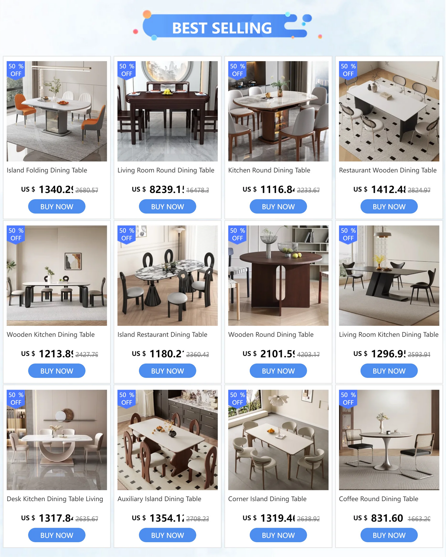 Corner Island Dining Table Auxiliary Service Designer Meeting Marble Dining Table Low Square Large Mesa Plegables Furniture CC