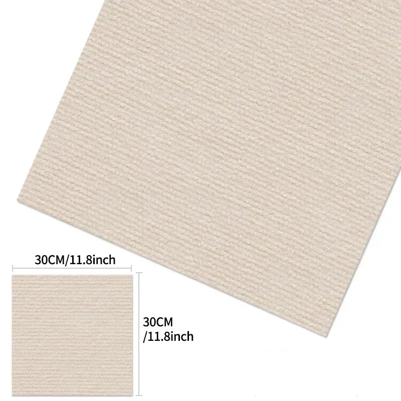 30x30CM DIY Self Adhesive Carpet Floor Tiles Sticker Square Rugs Peel And Stick Mat Flooring For Kitchen Home Decor Carpets 