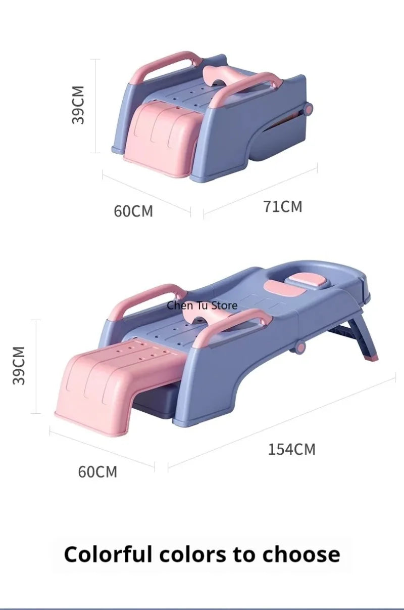 Plastic Children Shampoo Bed Foldable Hair Washing Chair Chairs Spa Basin Massage Bed Luxury Sillon Peluqueria Salon Furniture