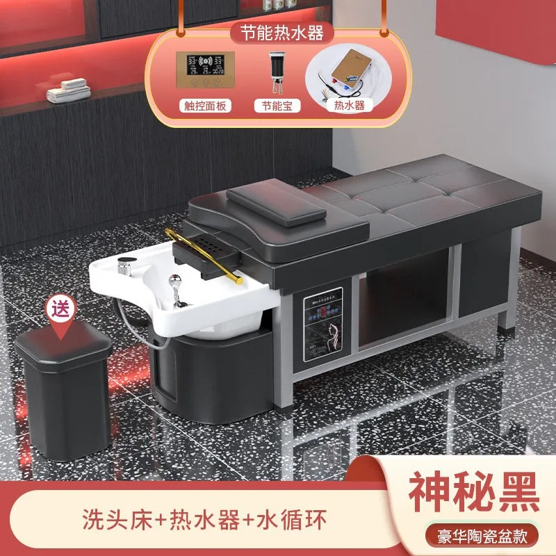Massage shampoo bed Hair salon special multi-functional Thai fumigation head treatment bed Beauty bed Constant temperature water