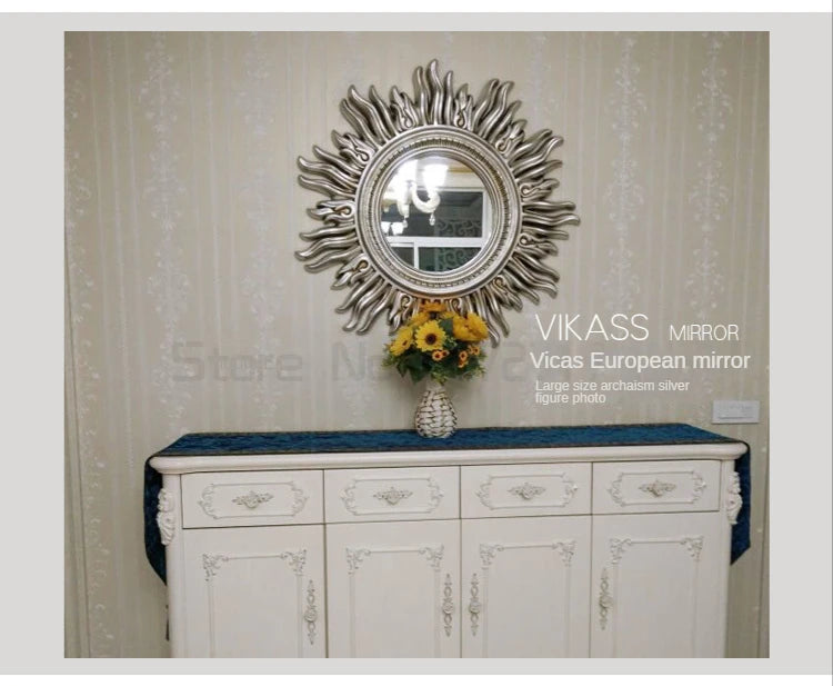 Sun Apollo Art Wall Mirror Decorative Bathroom Accessory Unique Champion Designs Reflective Art Piece Elegant Wall Decor