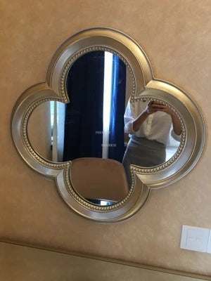 American Retro Bathroom Decorative Mirrors Modern Home Decoration Chinese Clover Wall Hanging Art Mirrors Dressing Table Mirrors