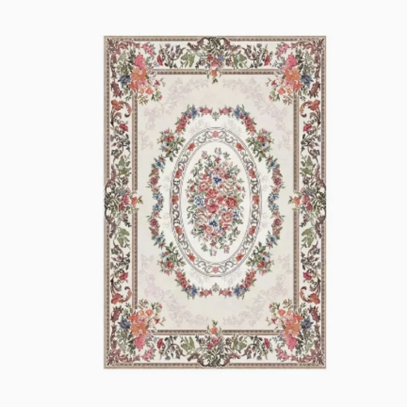 Bohemian Living Room Flower Carpet Retro Bedroom Large Area Mat Home Decoration Cloakroom Minimalist Sofa Corridor Bedside Rug
