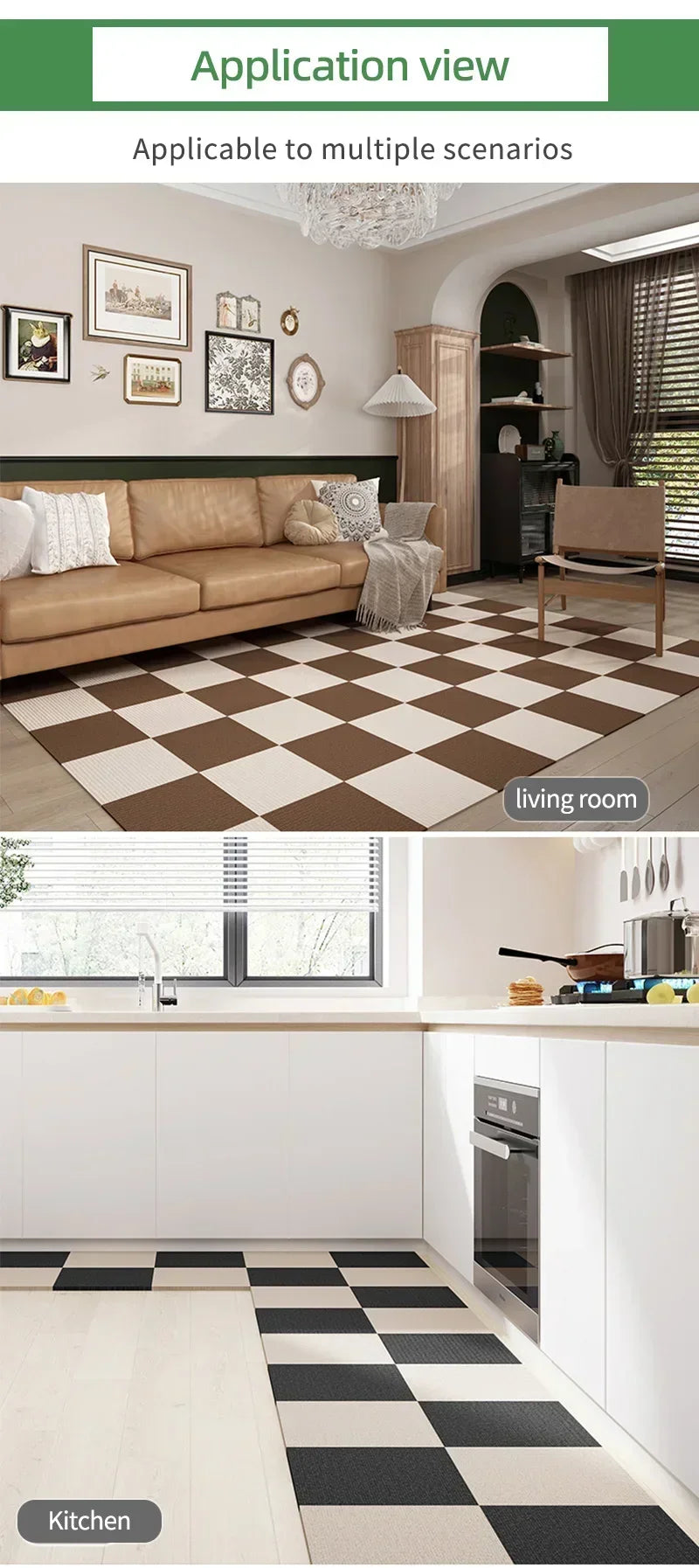 30x30CM DIY Self Adhesive Carpet Floor Tiles Sticker Square Rugs Peel And Stick Mat Flooring For Kitchen Home Decor Carpets 
