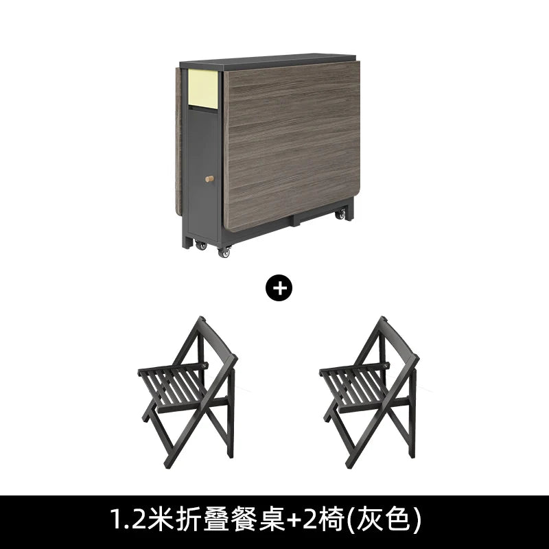 Folding Dining Table Set 6 Chairs Luxury Vintage Square Dining Table Extensio Nordic Mesas Y Sillas De Comedor Kitchen Furniture