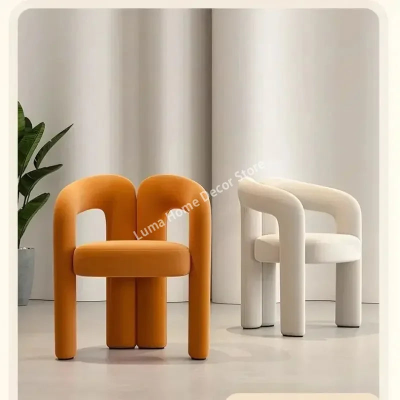 Richome Dressing Chair Makeup Flannel Stool Luxury Comfortable Chair for Dressing Table Livingroom Clothing Store Modern Design