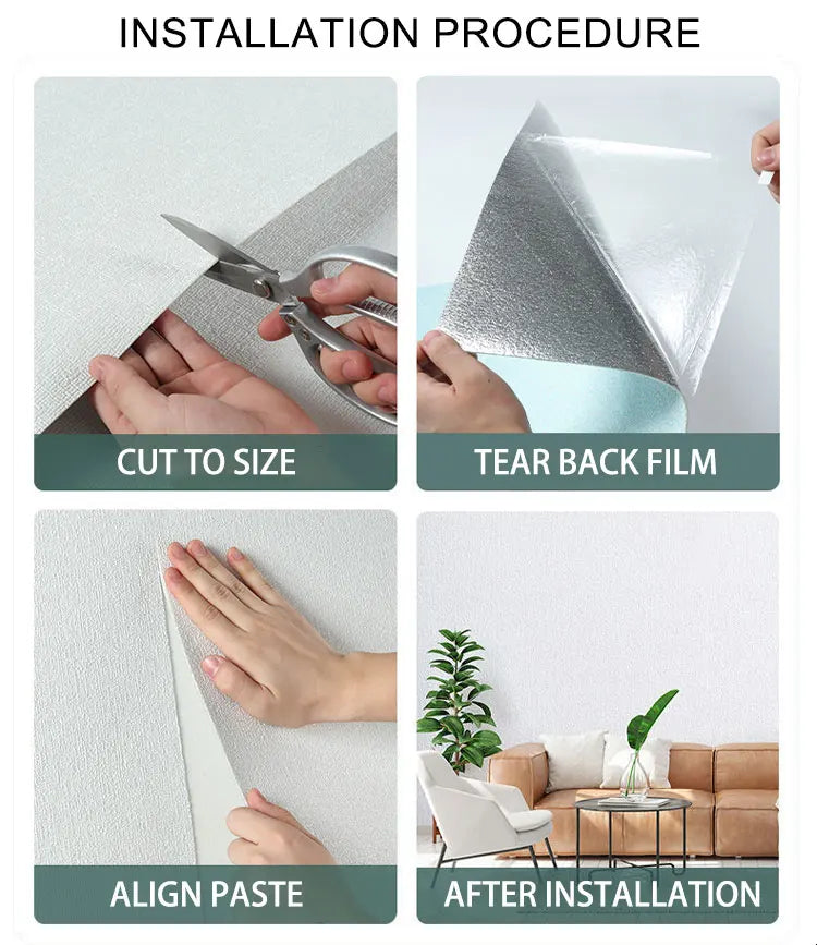 White Foam 3D Wall Sticker Thicken Waterproof Self-adhesive XPE Foam Wallpapers For Living Room Bedroom Home Decorative Stickers
