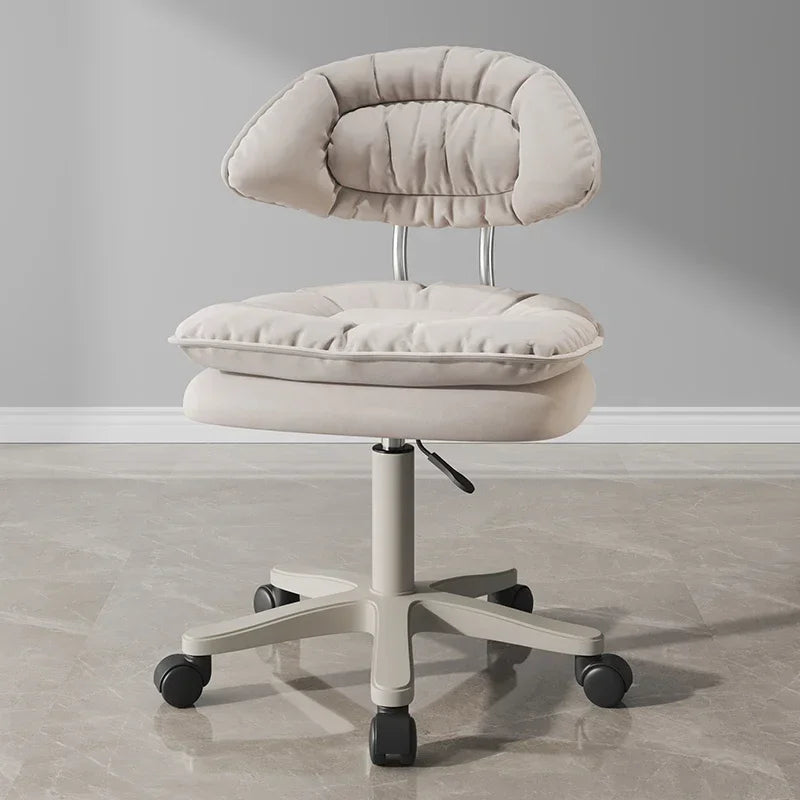 Nordic Luxury Salon Stool Special Lifting Rotating Backrest Bar Seat Large Hairdressing Manicurist Circle Chair
