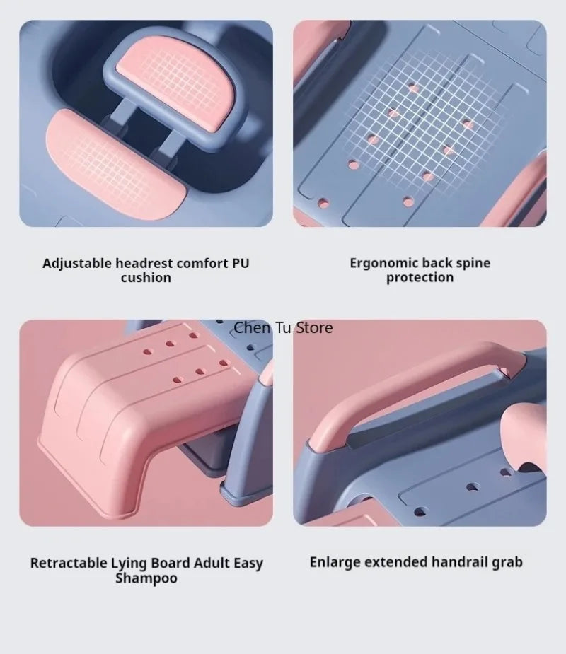 Plastic Children Shampoo Bed Foldable Hair Washing Chair Chairs Spa Basin Massage Bed Luxury Sillon Peluqueria Salon Furniture
