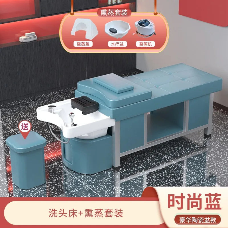 Massage shampoo bed Hair salon special multi-functional Thai fumigation head treatment bed Beauty bed Constant temperature water