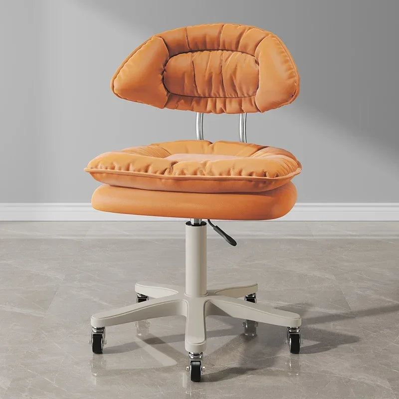 Nordic Luxury Salon Stool Special Lifting Rotating Backrest Bar Seat Large Hairdressing Manicurist Circle Chair