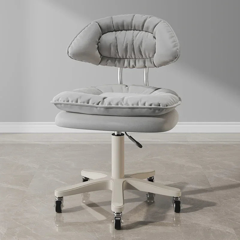 Nordic Luxury Salon Stool Special Lifting Rotating Backrest Bar Seat Large Hairdressing Manicurist Circle Chair