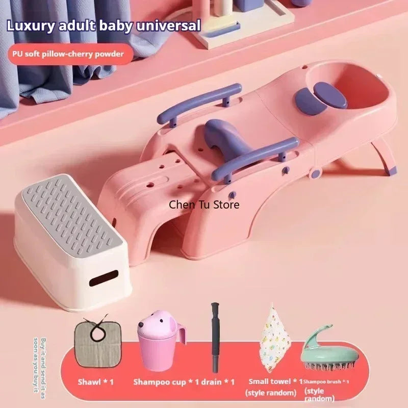Plastic Children Shampoo Bed Foldable Hair Washing Chair Chairs Spa Basin Massage Bed Luxury Sillon Peluqueria Salon Furniture