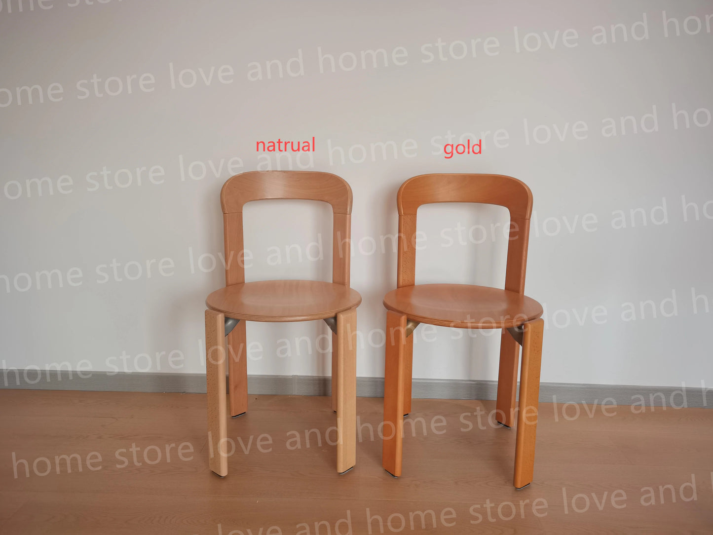 Nordic Beech Solid Wood Plywood Dining Stackable Vintage Curved Rey Backrest Swiss Chair