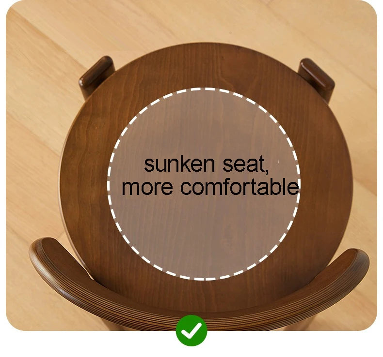 Nordic Beech Solid Wood Plywood Dining Stackable Vintage Curved Rey Backrest Swiss Chair