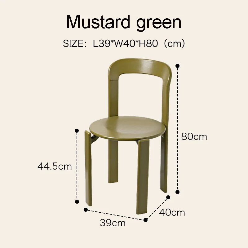 Nordic Beech Solid Wood Plywood Dining Stackable Vintage Curved Rey Backrest Swiss Chair