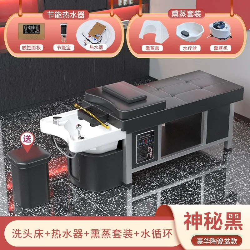 Massage shampoo bed Hair salon special multi-functional Thai fumigation head treatment bed Beauty bed Constant temperature water