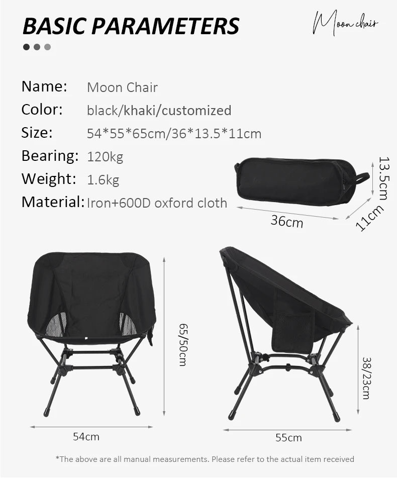 Square Structure Beach Fishing Stool, Convenient Four-Corner Camping Folding Chair, Lightweight Iron Tube Moon Chair