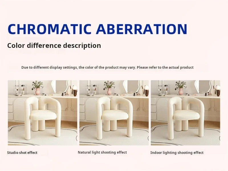 Richome Dressing Chair Makeup Flannel Stool Luxury Comfortable Chair for Dressing Table Livingroom Clothing Store Modern Design