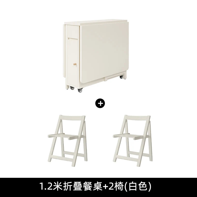 Folding Dining Table Set 6 Chairs Luxury Vintage Square Dining Table Extensio Nordic Mesas Y Sillas De Comedor Kitchen Furniture