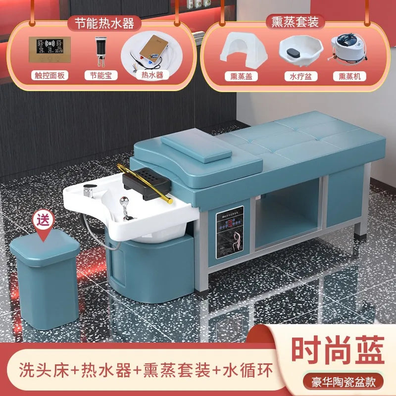 Massage shampoo bed Hair salon special multi-functional Thai fumigation head treatment bed Beauty bed Constant temperature water