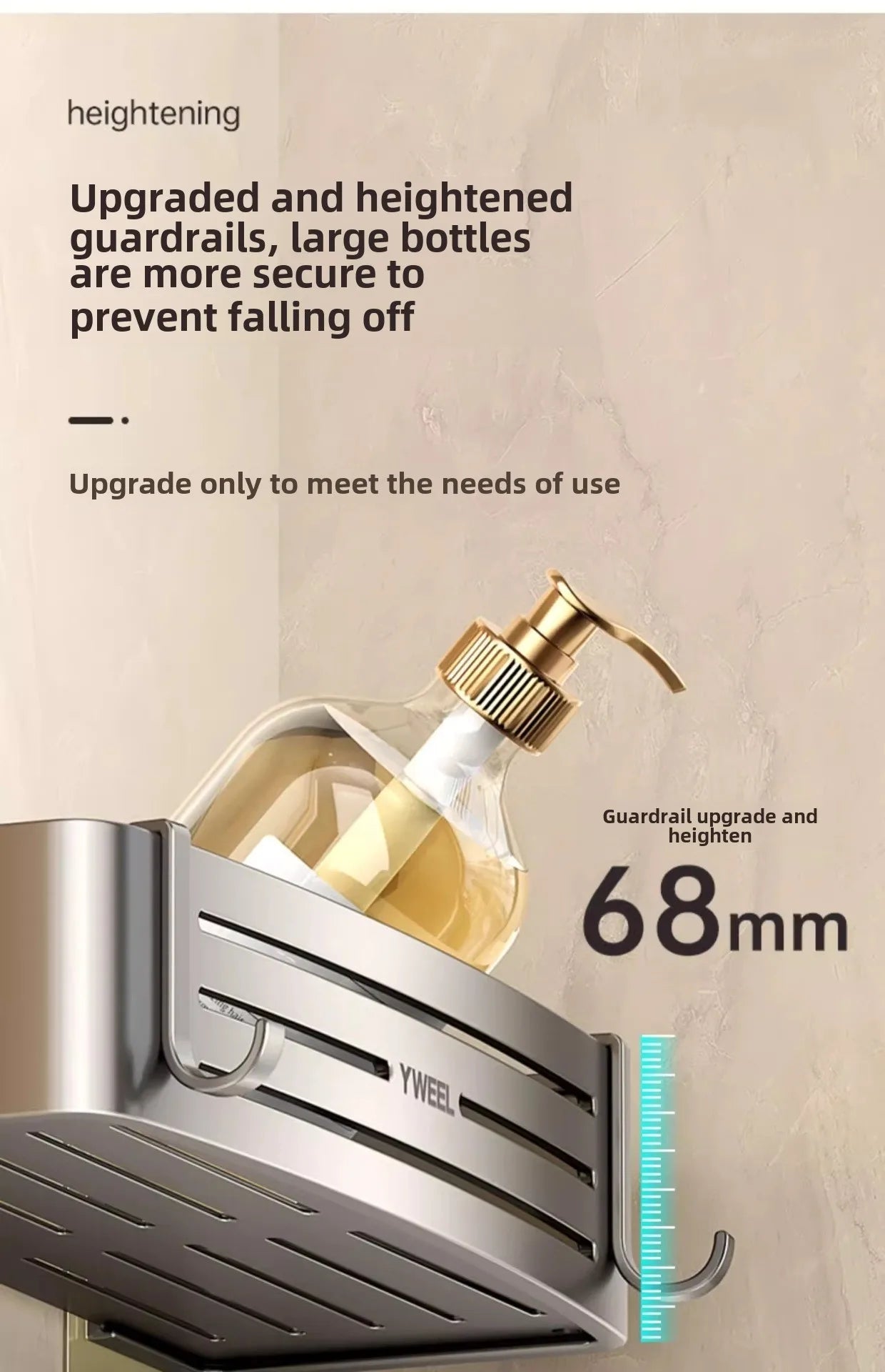 Bathroom storage shelf Bathroom toilet washstand Hand washing bathroom shower gel Wall storage shelf free of holes