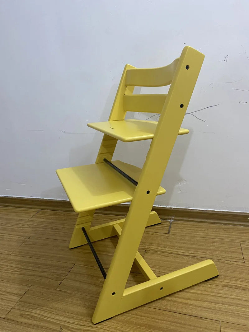 X&D Children's Growth Chair Baby Dining Chair Multifunctional Adjustable Beech Wood Children's High Legged Learning Chair 2024