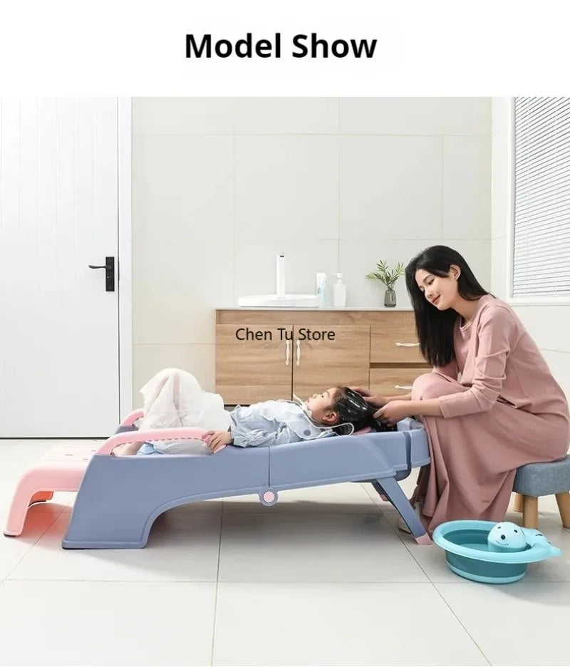 Plastic Children Shampoo Bed Foldable Hair Washing Chair Chairs Spa Basin Massage Bed Luxury Sillon Peluqueria Salon Furniture