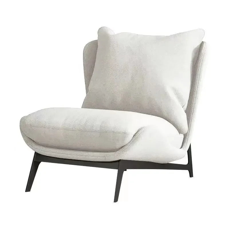 Chic and Contemporary Nordic Chair for Cozy Living Room Lounging Minimalist Single Seat Sofa with Artistic Touch for Balcony