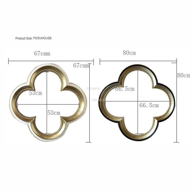 American Retro Bathroom Decorative Mirrors Modern Home Decoration Chinese Clover Wall Hanging Art Mirrors Dressing Table Mirrors