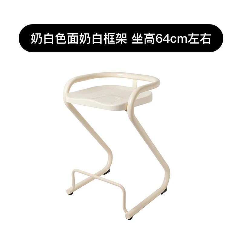 Medieval cream bar chair colorful macaron small apartment ins cafe high chair