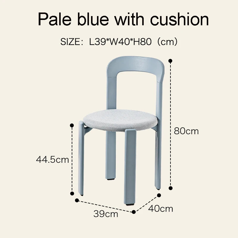 Nordic Beech Solid Wood Plywood Dining Stackable Vintage Curved Rey Backrest Swiss Chair