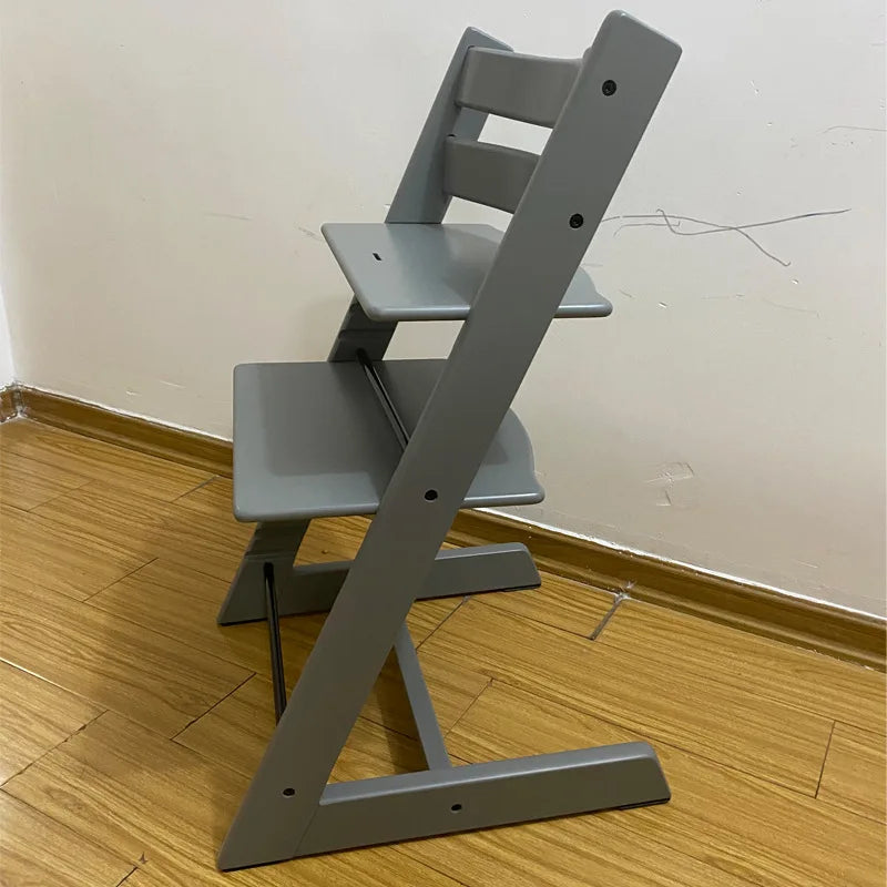 X&D Children's Growth Chair Baby Dining Chair Multifunctional Adjustable Beech Wood Children's High Legged Learning Chair 2024