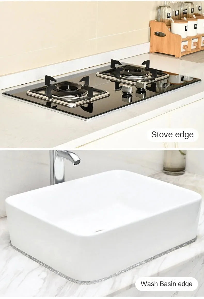 Self-Adhesive Ceramic Tile Gap Tape Kitchen Bathroom Waterproof Mildewproof Stickers Beautiful Seam Tapes sparkle Decor Strip