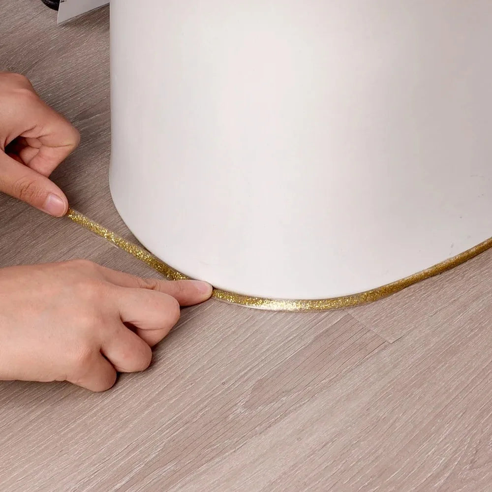 Self-Adhesive Ceramic Tile Gap Tape Kitchen Bathroom Waterproof Mildewproof Stickers Beautiful Seam Tapes sparkle Decor Strip