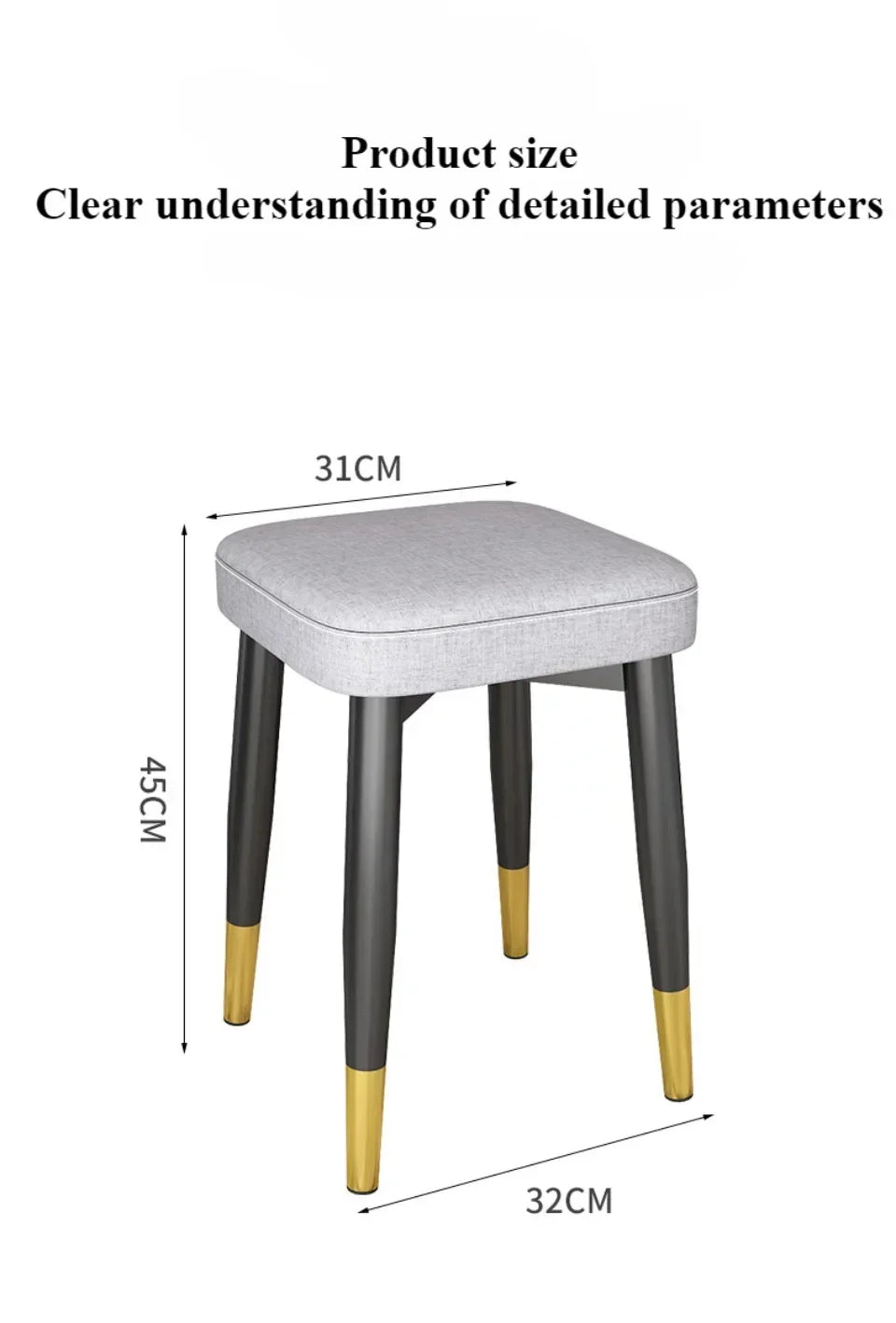 Dining Chair Living Room Leatherwear Latex Version Light Luxury Chair Dining Room Thickening Stable Leatherwear Square Stools
