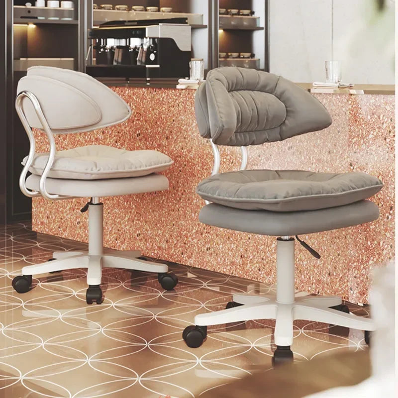Nordic Luxury Salon Stool Special Lifting Rotating Backrest Bar Seat Large Hairdressing Manicurist Circle Chair