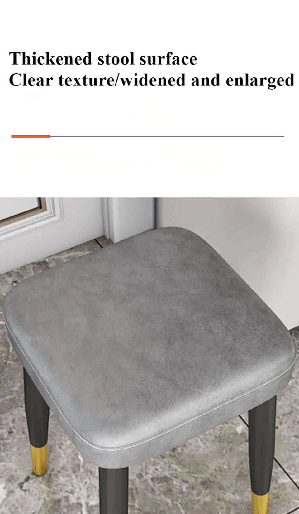 Dining Chair Living Room Leatherwear Latex Version Light Luxury Chair Dining Room Thickening Stable Leatherwear Square Stools
