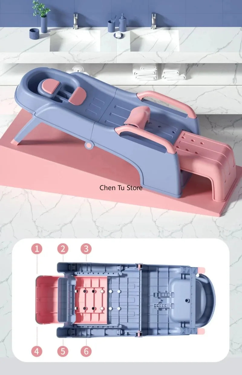 Plastic Children Shampoo Bed Foldable Hair Washing Chair Chairs Spa Basin Massage Bed Luxury Sillon Peluqueria Salon Furniture