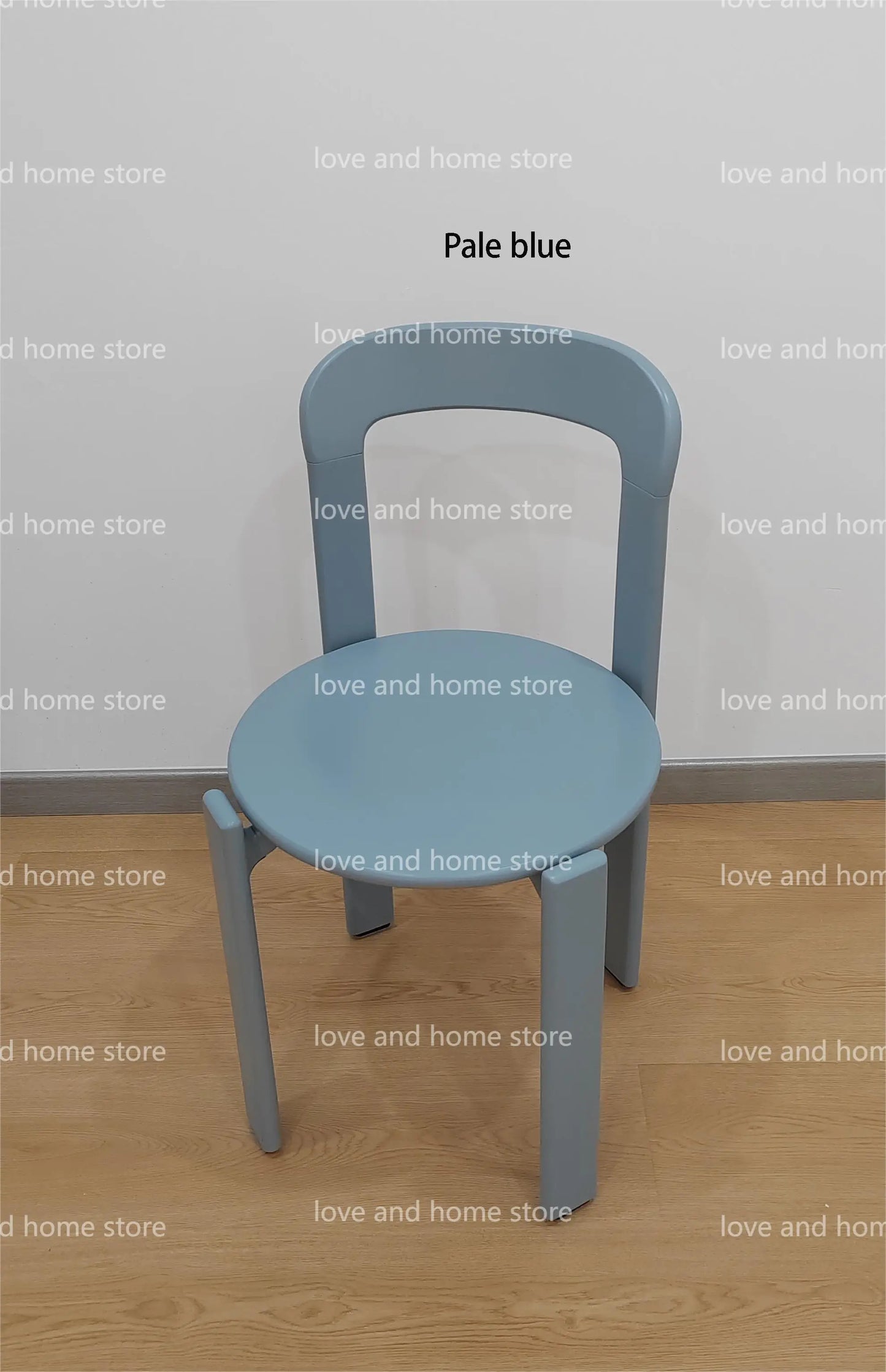 Nordic Beech Solid Wood Plywood Dining Stackable Vintage Curved Rey Backrest Swiss Chair