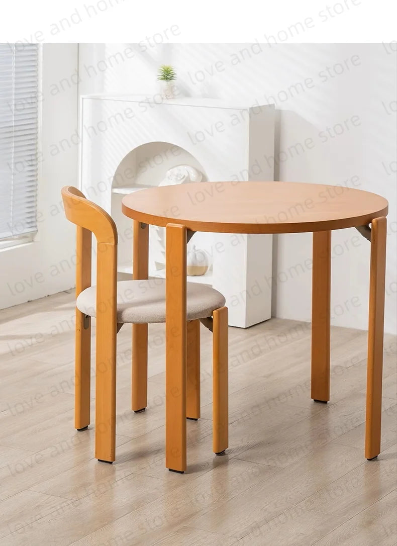 Nordic Beech Solid Wood Plywood Dining Stackable Vintage Curved Rey Backrest Swiss Chair