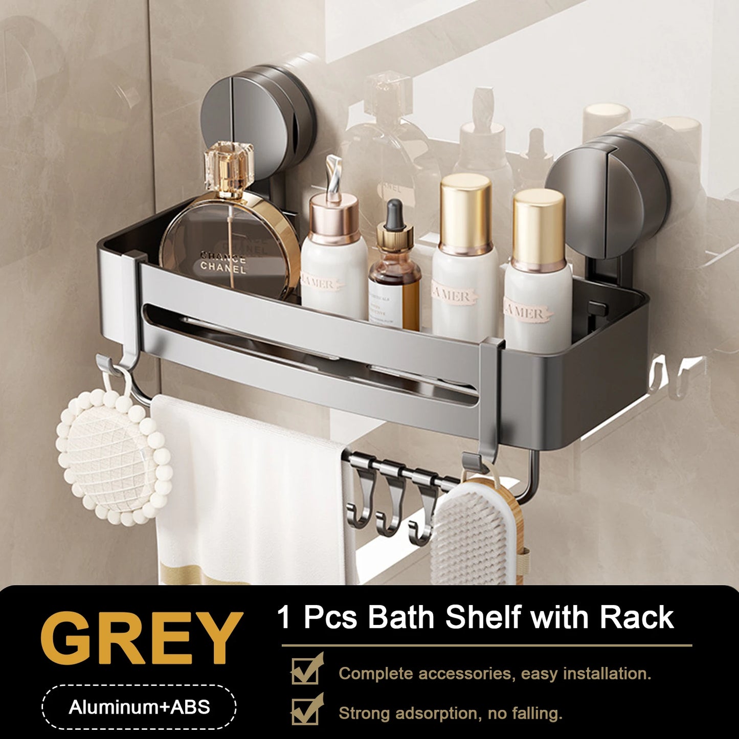 Bathroom Shelf for Shower Wall Mounted Shampoo Bottle Orangizer Shower Corner Rack Storage Punch-free Bathroom Accessories