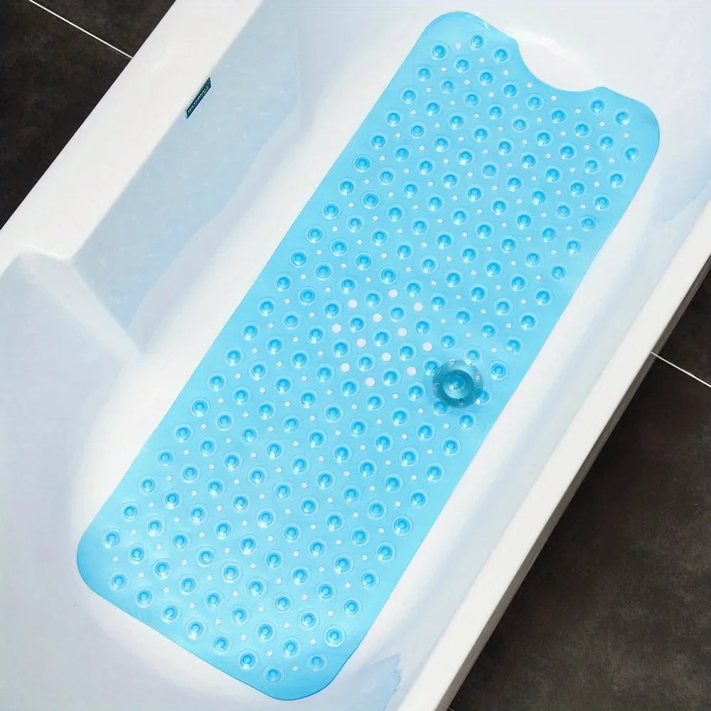 non-slip bathtub mat shower mat with drain holes and suction cups machine washable household bathroom shower carpet bathroom
