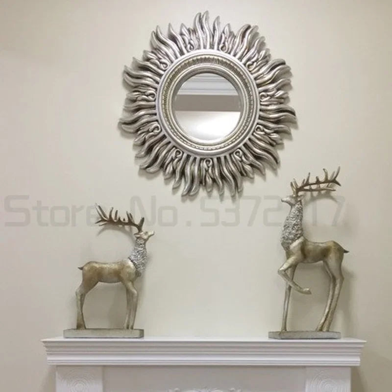 Sun Apollo Art Wall Mirror Decorative Bathroom Accessory Unique Champion Designs Reflective Art Piece Elegant Wall Decor