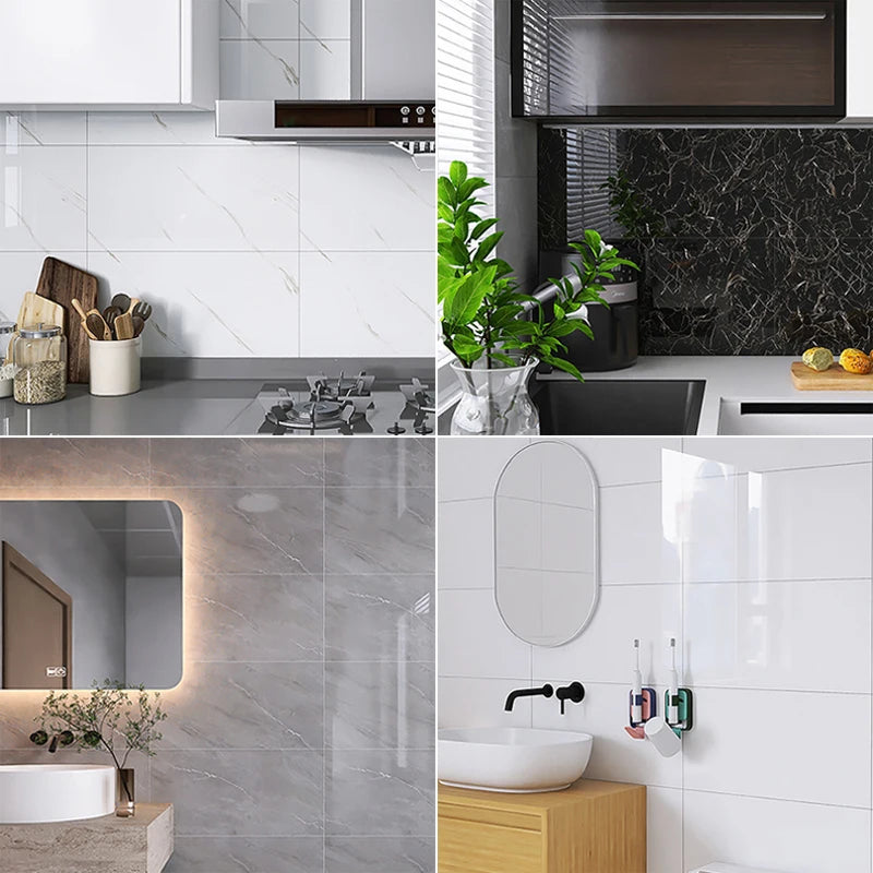 5-20pcs 30x30cm Waterproof Wall Stickers Home Decor Kitchen Decorations Decoration Bedroom Adhesive Wallpaper Wall Panels Room